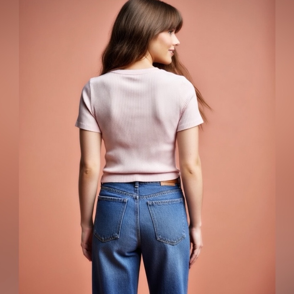 ANTHROPOLOGIE / CLOTH & STONE Ribbed Tee - Picture 6 of 15